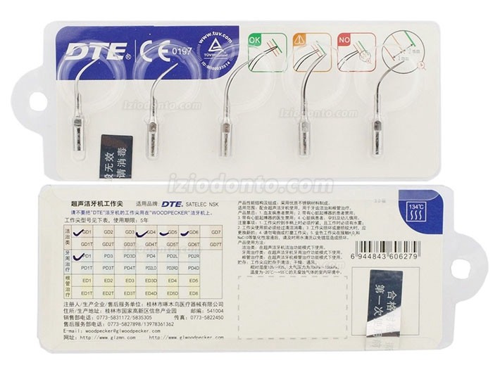 Woodpecker® DTE D7 Ultrassom Odontológico Scaler com Luz LED & Reservatório Compatível com SATELEC